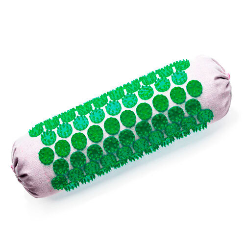 Массажёр медицинский тибетский аппликатор / мягкий валик универсальный / зелёный