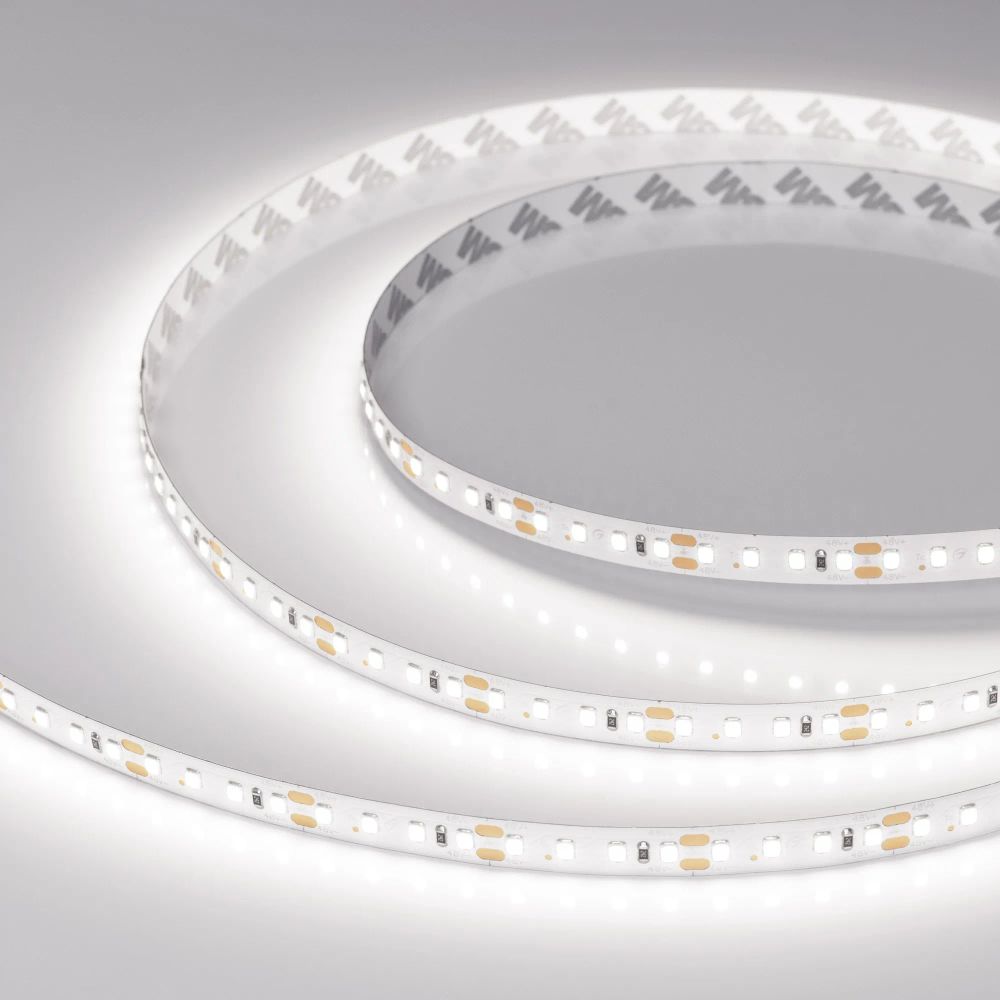 Светодиодная лента RT-A120-10mm 48V White6000 (9.6 W/m, IP20, 2835, 30m) (Arlight, Открытый) 038805
