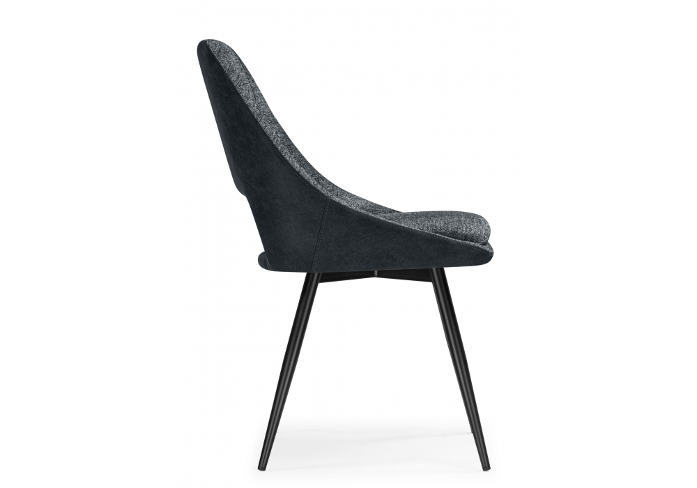 Стул на металлокаркасе Woodville Avianus вращающийся темно-серый, черный, ножки черные