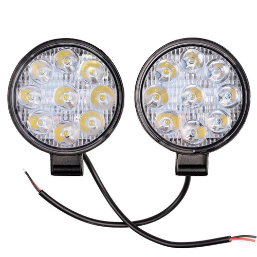 Фара дневного света 12/24 В 27 Вт 9 LED 6000K дальний свет 84х84х17мм круг 2шт Skyway