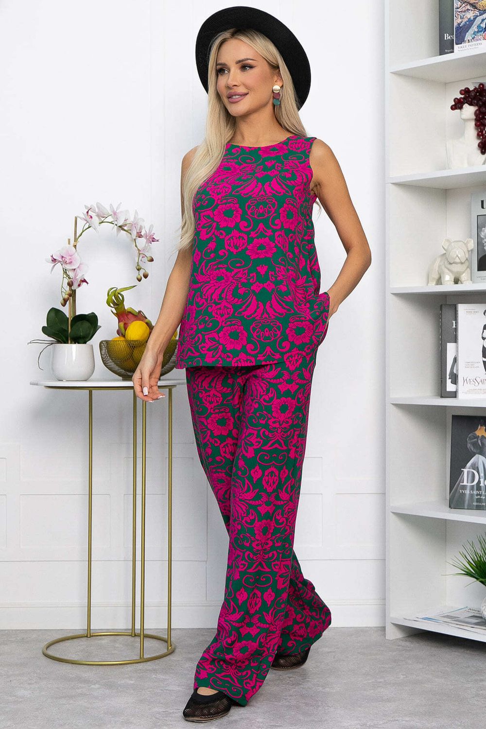 Костюм Стильный акцент (малиново-зеленый) К13906-25М LT Collection