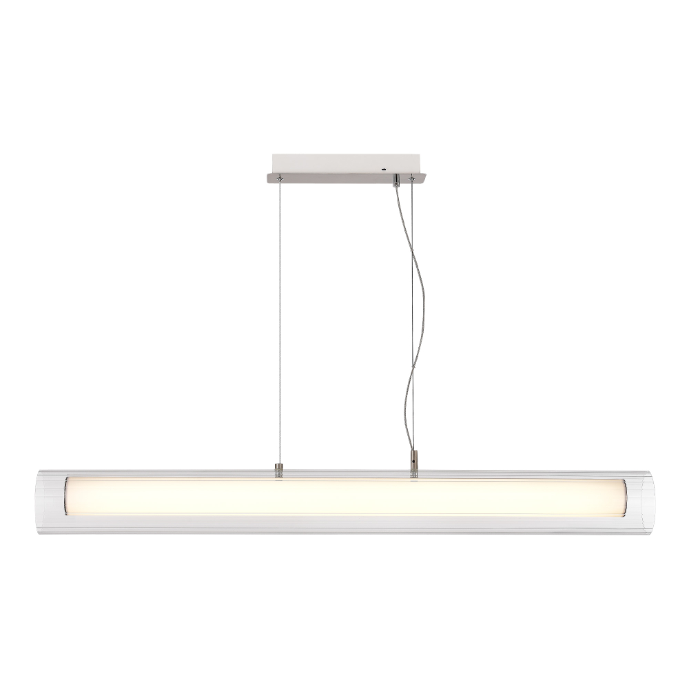 SL2010.113.01 Светильник подвесной ST-Luce Никель/Белый, Прозрачный LED 1*40W 3000K/4000K ЭНФИС