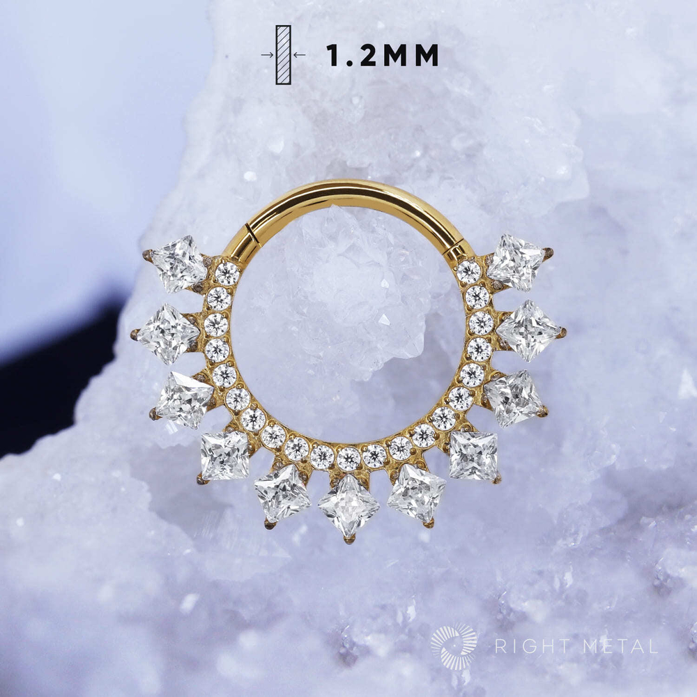 Кликер Amaze Crystal PVD Yellow 1.2мм