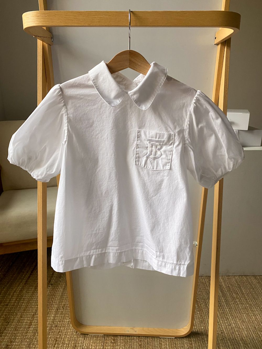 Хлопковая блузка Burberry, 128