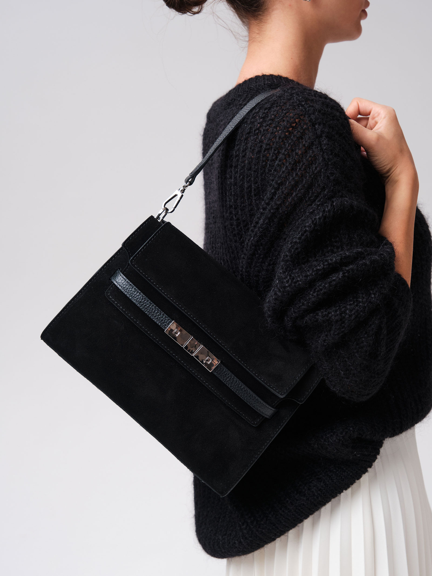Замшевая сумка Rachel DBR 31361 черный