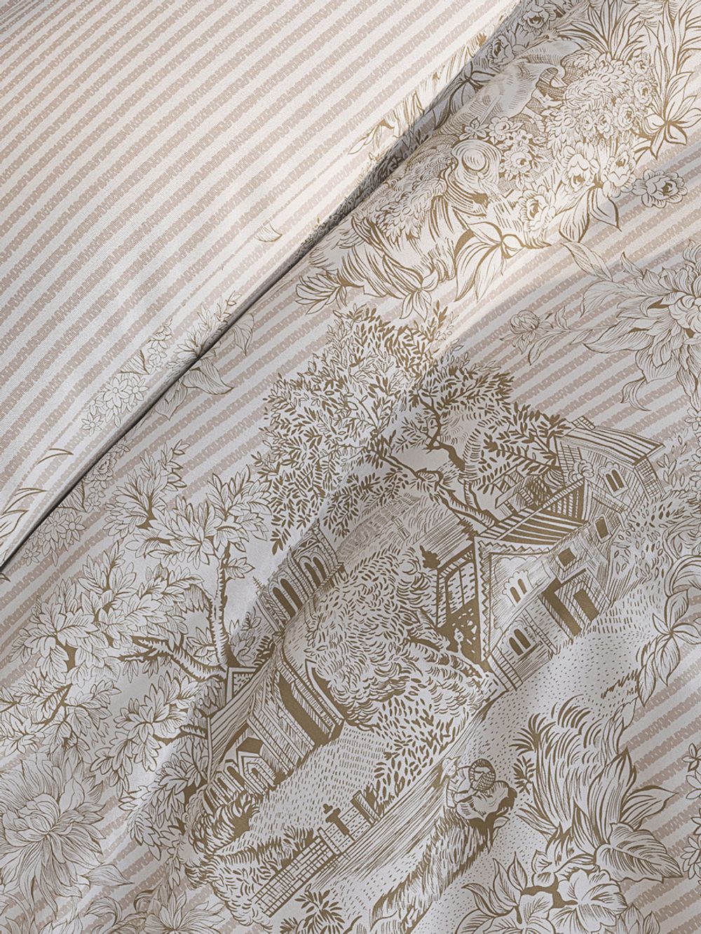 Пододеяльник перкаль Сказка "Пастораль/Лутон" 1,5-спальный на молнии 145x215 см