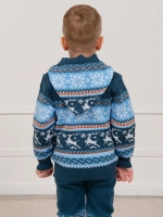 Кофта вязаная на молнии