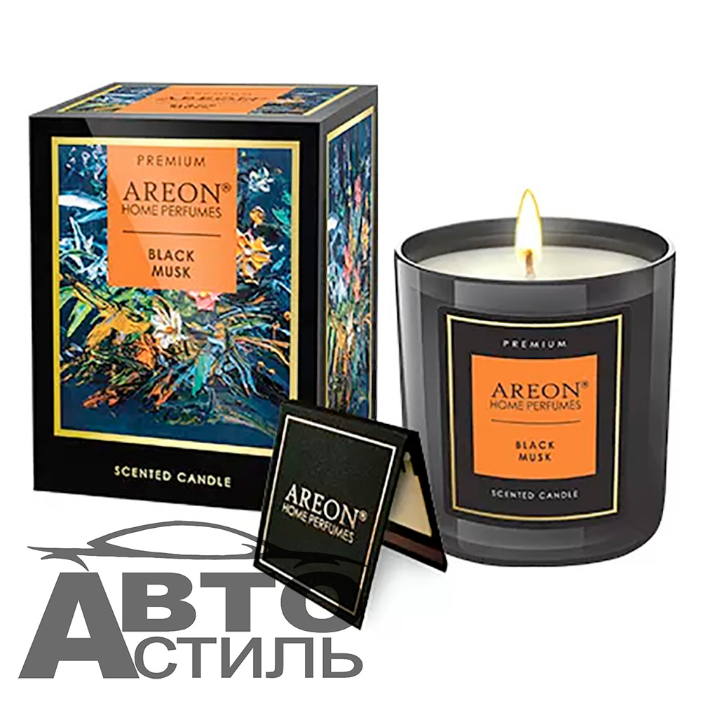 Ароматизатор Свеча ароматическая AREON Premium - Black Musk/Черный мускус