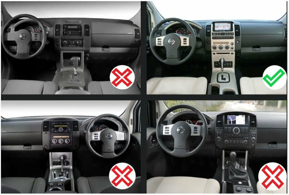 Магнитола для Nissan Pathfinder R51 2004-2010 (штатная нави, большая рамка) - FarCar BX9-360-9671F2 монитор 9.5" 2K QLED на Android 13, 6Гб+128Гб, CarPlay, 4G SIM-слот, 4 камеры в комплекте