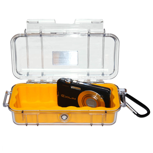 Защитный кейс Peli™ 1030 прозрачный с желтой вставкой