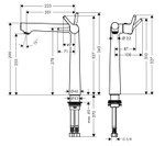 Смеситель для раковины Hansgrohe 72116000 Talis S, без сливного гарнитура