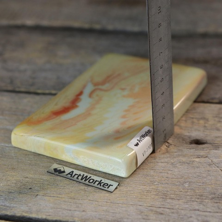 Смальта зеленовато-оранжевого цвета, 600 гр, в кирпичиках V1-1101