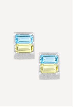 Серьги из серебра "Горные просторы"