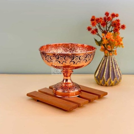 Медная фруктовница на ножке Exirmes 30220323 Иран