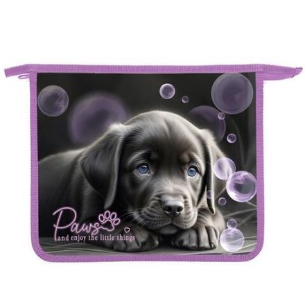 Папка для тетрадей 1 отделение А5 на молнии Оникс, пластик Дай лапу