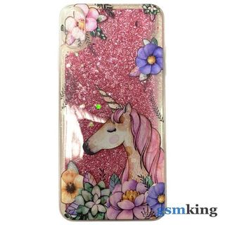 Liquid Case iPhone XS Max Pink Unicorn (Розовый единорог)