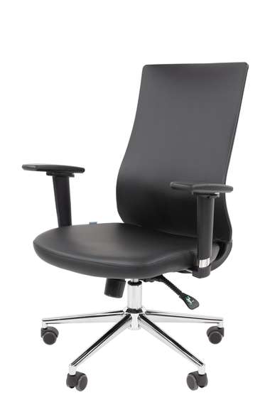 Офисное кресло Chairman 500LUX Россия экокожа черный БП