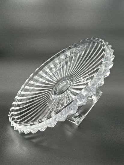 Блюдо из стекла на ножке 33х12,5 см. Oceania