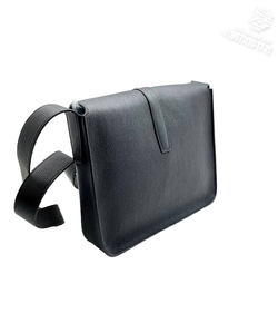 Сумка через плечо Hermes вертикальный мессенджер чёрная