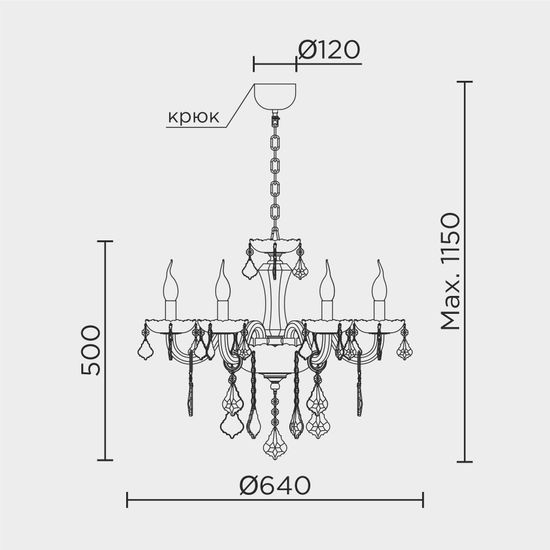 Подвесная люстра MODELUX premium ML.7151.6P