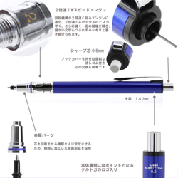 Механический карандаш 0,5 мм Uni Kuru Toga Advance (синий)