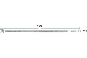 Нейлоновая кабельная стяжка 150x2,5мм, белая 100 шт