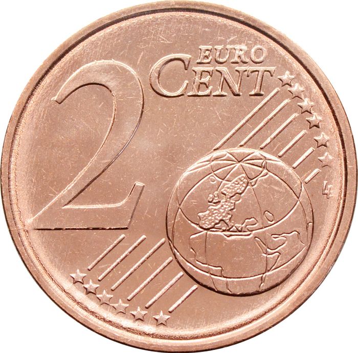 2 евроцента 2010 Греция (2 euro cent)