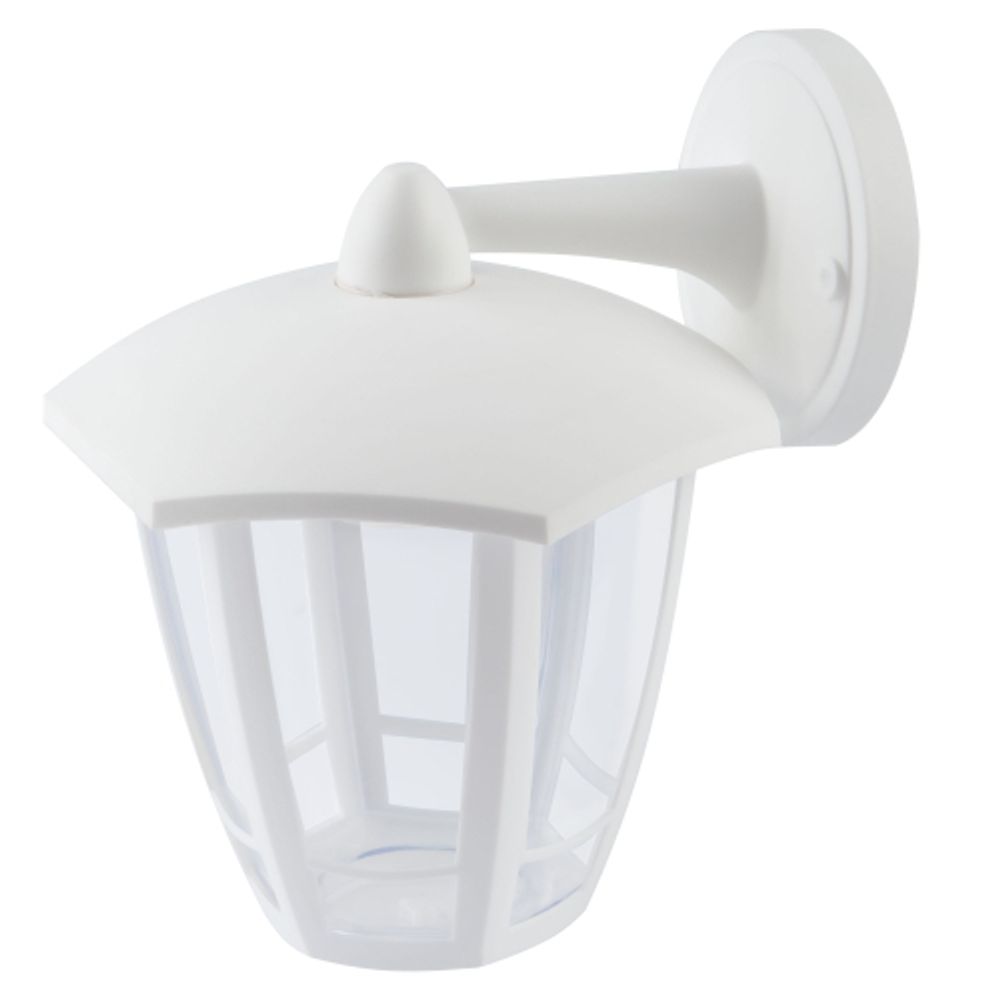 Садово-парковый светильник ЭРА НБУ 07-40-004 Дели 3 белый 6 гранный настенный IP44 Е27 max60Вт | Садово-парковые светильники