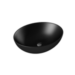 Умывальник накладной A433BM черный матовый овальный без перелива (515*390*145 мм)