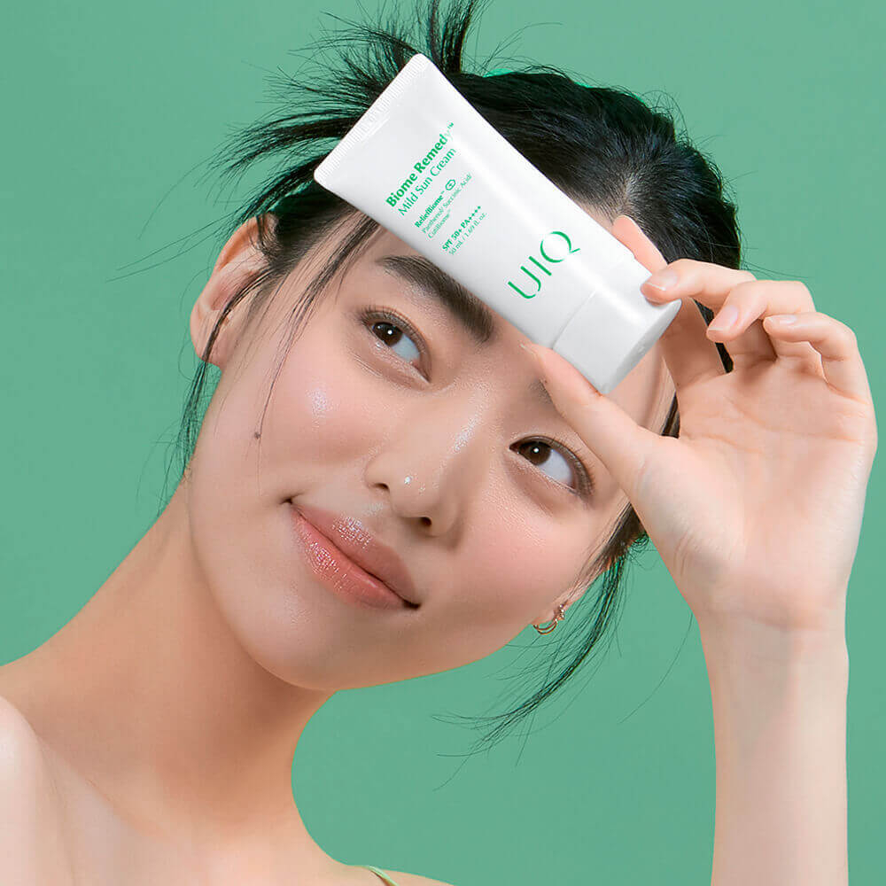 UIQ  Санскрин для чувствительной кожи - Biome Remedy Mild Sun Cream Physical Sunscreen SPF50+ PA+++, 50мл