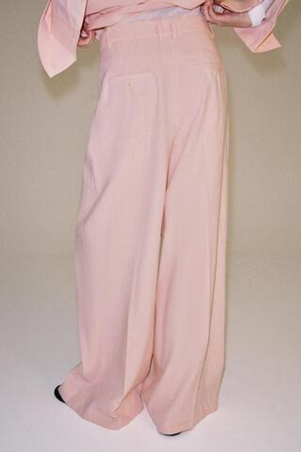 ZARA БРЮКИ С ЗАЩИПАМИ — ZW COLLECTION, РОЗОВЫЙ