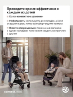 Коляска прогулочная для двойни Bumprider Connect.mini Black