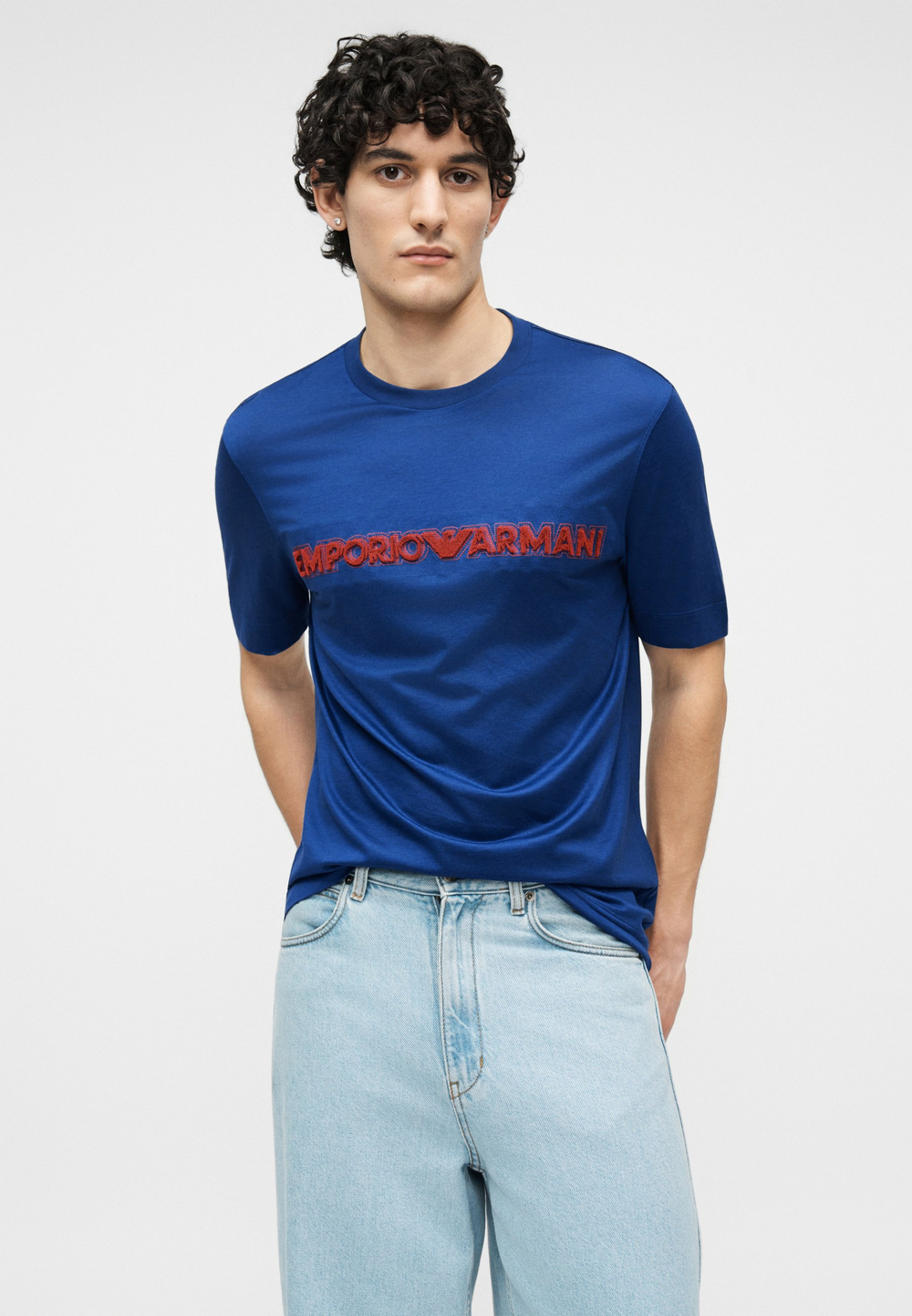 Emporio Armani Футболка с принтом - Синий