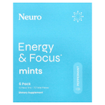 NeuroGum, мятные конфеты, энергия и концентрация, перечная мята, 6 пакетиков по 12 шт.