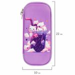 Пенал ЮНЛАНДИЯ, 1 отделение, карман, полиэстер/EVA, 22х10х5 см, "Bubble tea", 273190