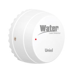 USN-A520 WS-WF WHITE Умный датчик протечки воды Wi-Fi. на батарейке CR123A н-к. Звуковое+PUSH оповещение. Напольный. Белый. Приложение UnielSmart. TM Uniel