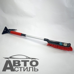 Скребок+щетка для снега 57-70см Black&Blue ТЕЛЕСКОП мягкая ручка ВВ1005 (47547)