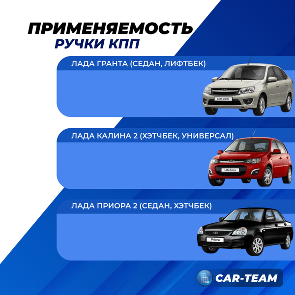 Ручка КПП на Лада Гранта, Калина 2, Приора 2, вставка серебро (тросик)