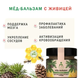 Мёд-бальзам с живицей /110 гр