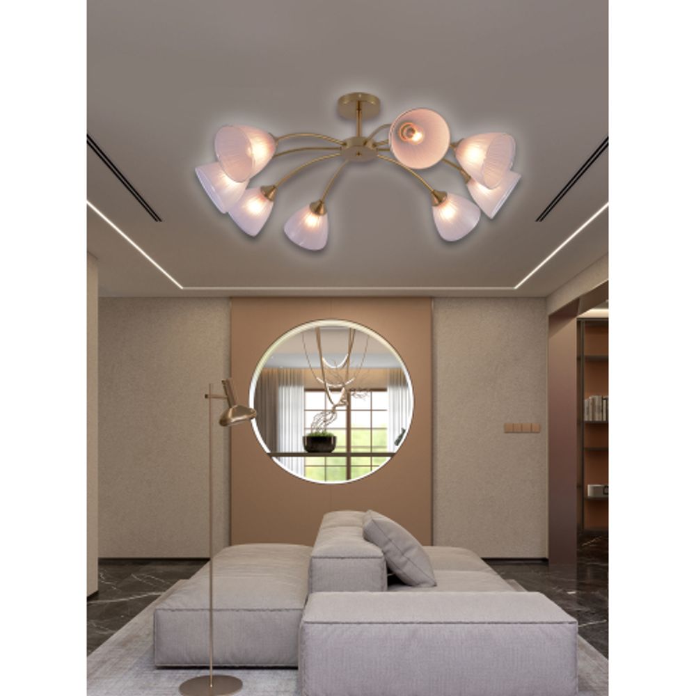 Люстра Rivoli Debra 9189-308 8хЕ27 60 Вт модерн | Rivoli
