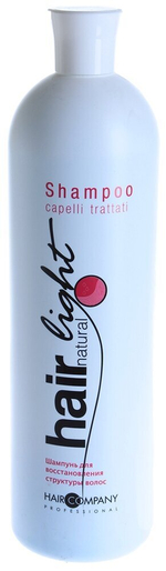 HC HAIR LIGHT Шампунь для восстановл структуры волос 1000мл "Hair Natural Light Shampoo Capelli Trattati"