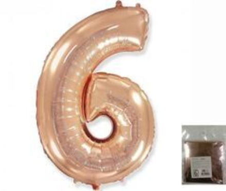 Ф ЦИФРА 6/9  40" Розовое золото