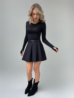 Лонгслив 2024 однотонный с вырезом под палец