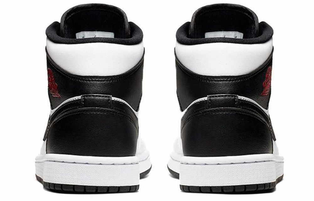 Кроссовки Jordan Air Jordan 1 Mid White Black Red (Женская размерная сетка)
