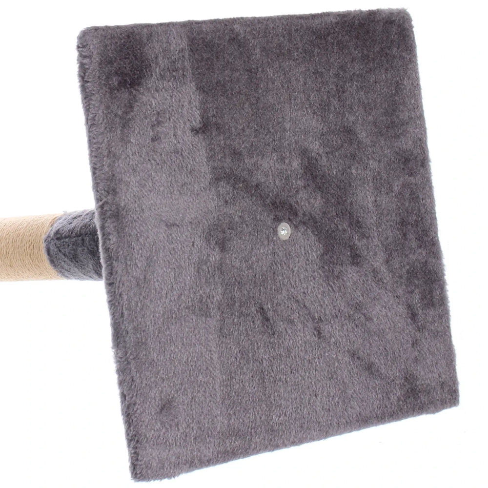 Когтеточка на подставке «Счастливый хвост!, цвет серый, 30*30*42см / d-6см