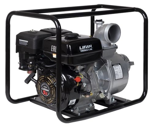 Мотопомпа бензиновая Lifan 100ZB26-5.8Q - для чистой воды [100 мм | 80 м³/ч | 1333 л/мин]
