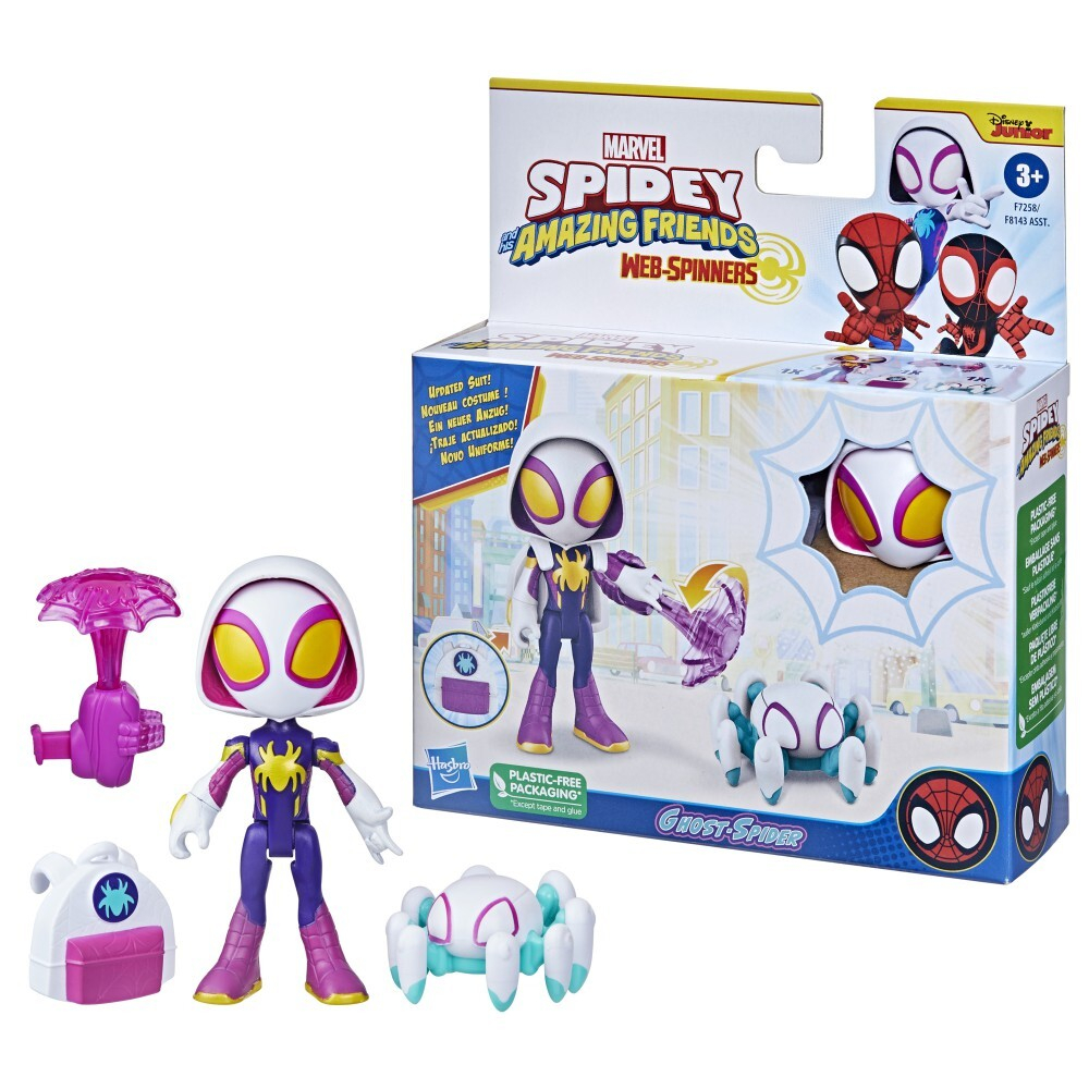 Hasbro Spidey Amazing Friends - Фигурка супергероя Ghost-Spider Web-Spinners / артикул   F8143 F7258  / GTIN 5010996136541
