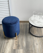 Пуф для гостиной М-City DISAUR Райс (Rice) Bluvel-86 Синий, Золотой