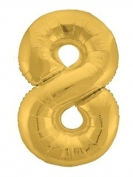 Р Цифра 8 Slim Золото (40''/102 см)