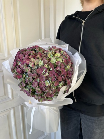 Букет из гортензии в темном оттенке